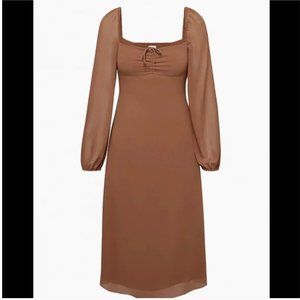 Aritzia Jacqueline Dress - Epicurean Brown, Size 2